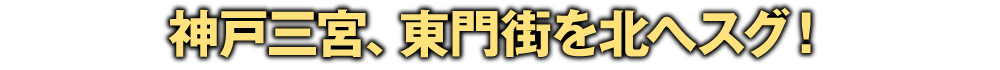 神戸三宮、東門街を北へスグ！